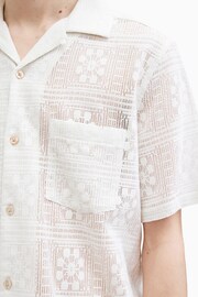 AllSaints White Caleta Shortsleeve Shirt - Image 5 of 6