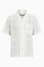 AllSaints White Caleta Shortsleeve Shirt - Image 6 of 6