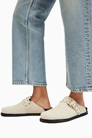 AllSaints White Juno Mules - Image 1 of 5