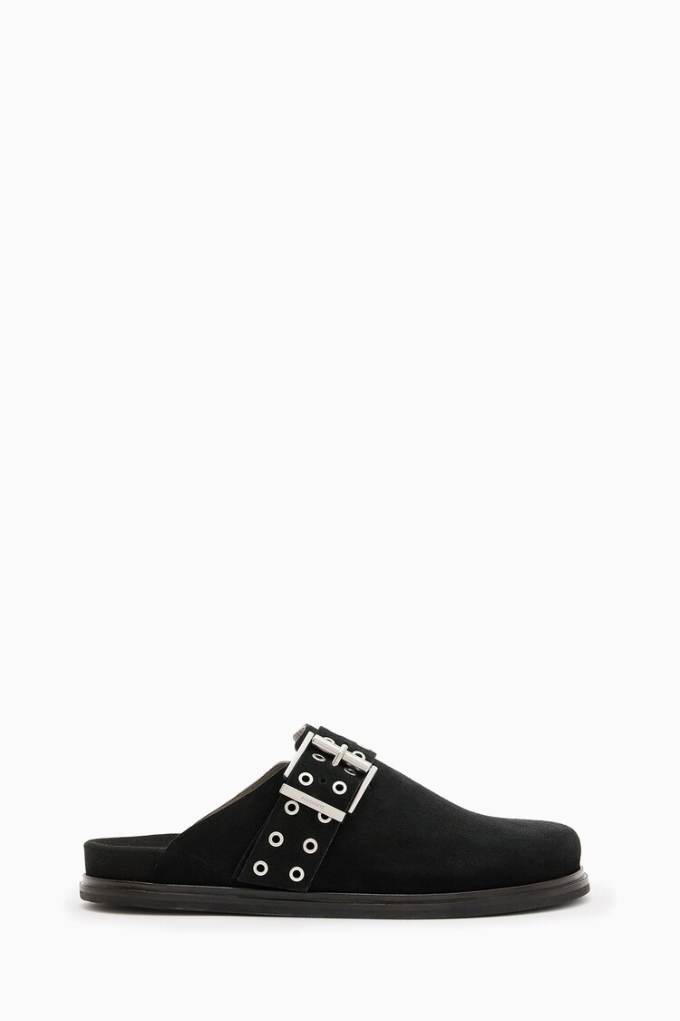 AllSaints Black Juno Mules - Image 1 of 5