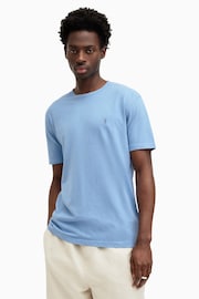 AllSaints Blue Ossage Shortsleeve Crew T-Shirt - Image 1 of 4