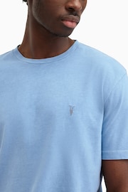 AllSaints Blue Ossage Shortsleeve Crew T-Shirt - Image 2 of 4