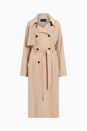 AllSaints Cream Kikki Trench Coat - Image 8 of 8