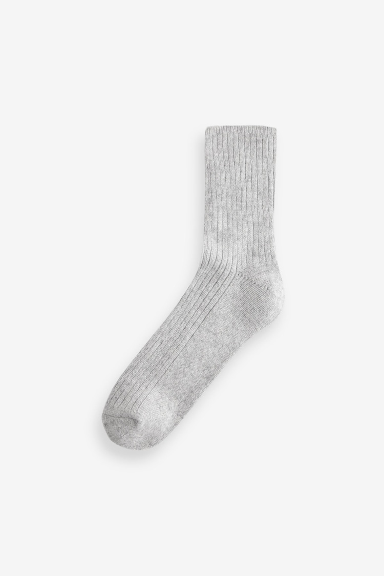 Grey Premium Ankle Socks 1 Pack Containing Cashmere - Image 1 of 1