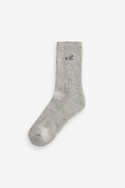 self. Grey/Grape/White Cushion Sole Lounge Ankle Socks 3 Pack - Image 2 of 4