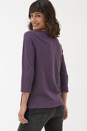 FatFace Purple Organic 100% Cotton Porter T-Shirt - Image 2 of 5