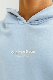 JACK & JONES JUNIOR Grey Logo Hoodie - Image 6 of 7