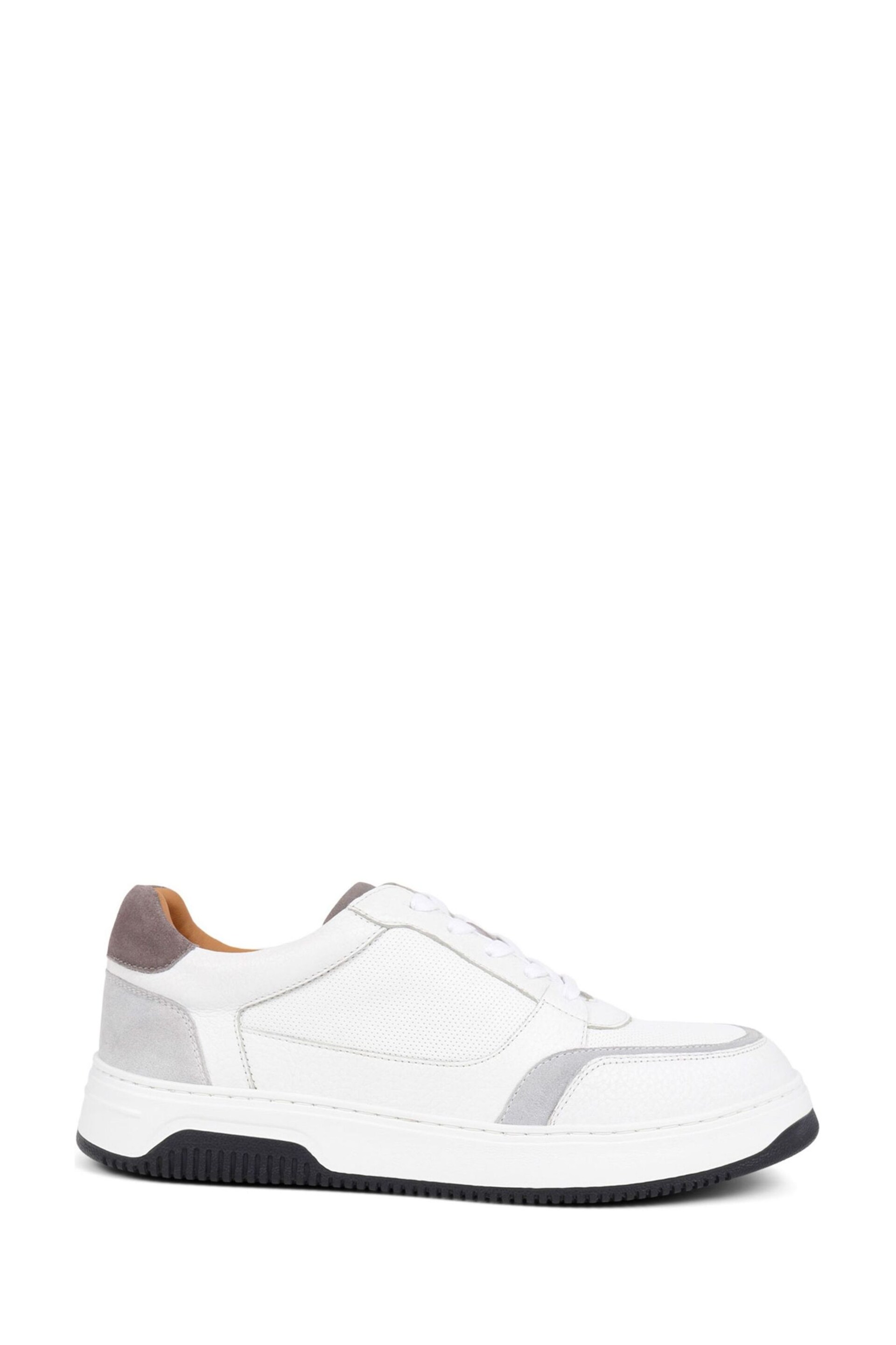 Pavers White Lace-Up Leather Trainers - Image 1 of 5
