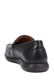 Pavers Black Slip-On Leather Loafers - Image 4 of 5