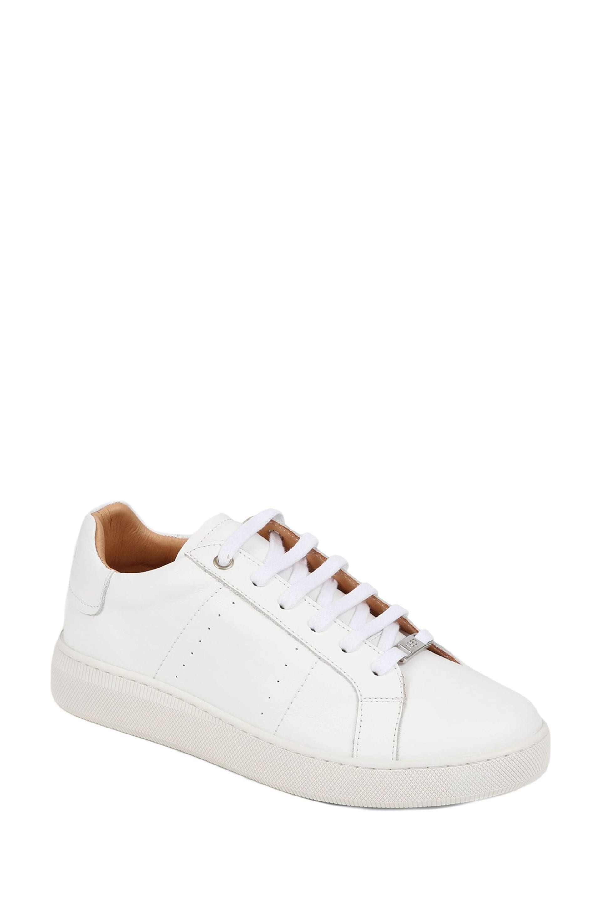 Jones Bootmaker Bernie Lace-Up White Trainers - Image 3 of 5