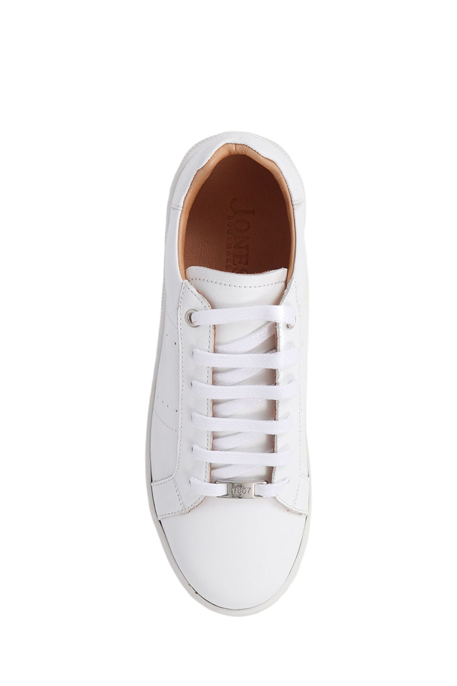 Jones Bootmaker Bernie Lace-Up White Trainers - Image 4 of 5