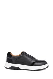 Pavers Black Lace-Up Leather Trainers - Image 1 of 5
