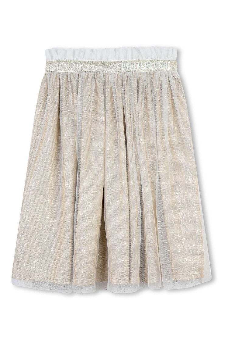 Billieblush Gold 2-layer Glitter Mesh Midi Skirt - Image 3 of 3