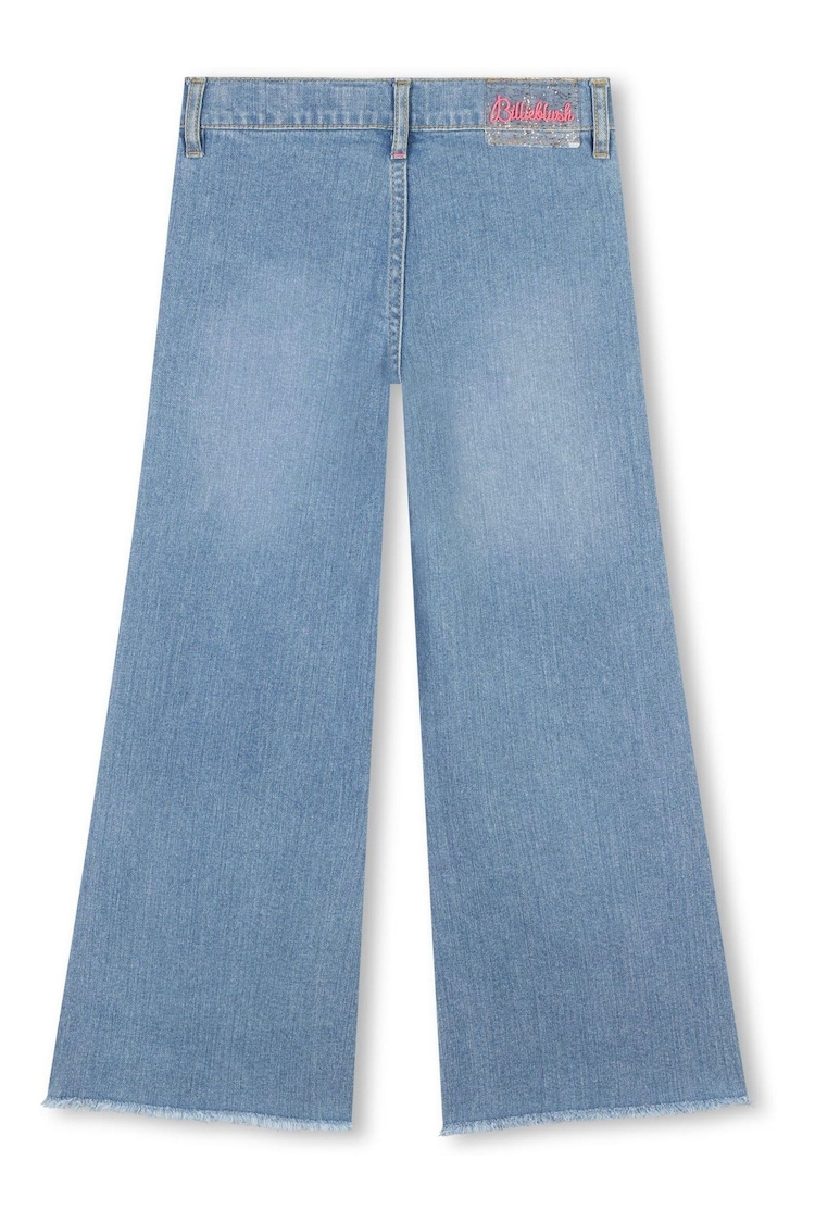 Billieblush Blue Wide Leg Denim Jeans With Sequin Pockets - Image 3 of 3