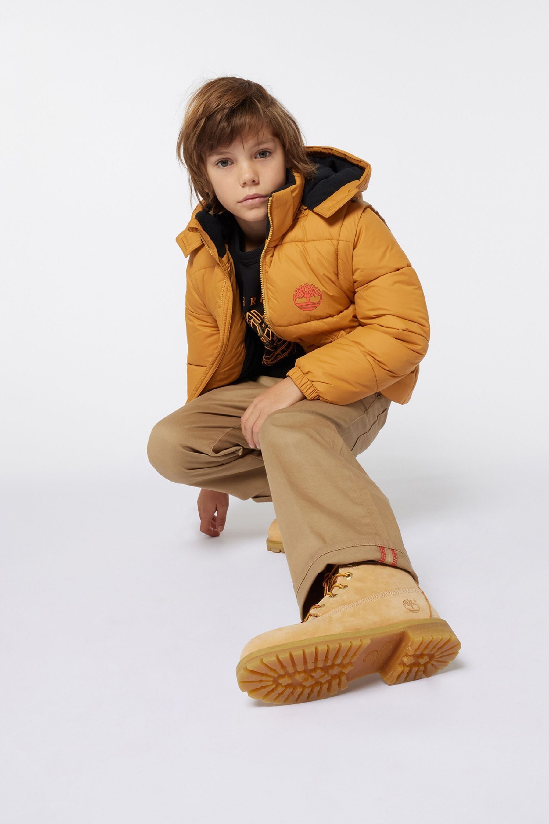 Buy Timberland Yellow 2 in 1 Padded Coat and Gilet With Back Print from Next United Arab Emirates