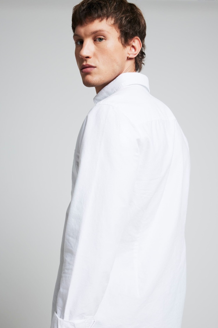 River Island White Long Sleeve Oxford Shirt - Image 2 of 4