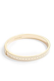 COACH Gold Tone Signature Bangle Bracelet - Image 1 of 1