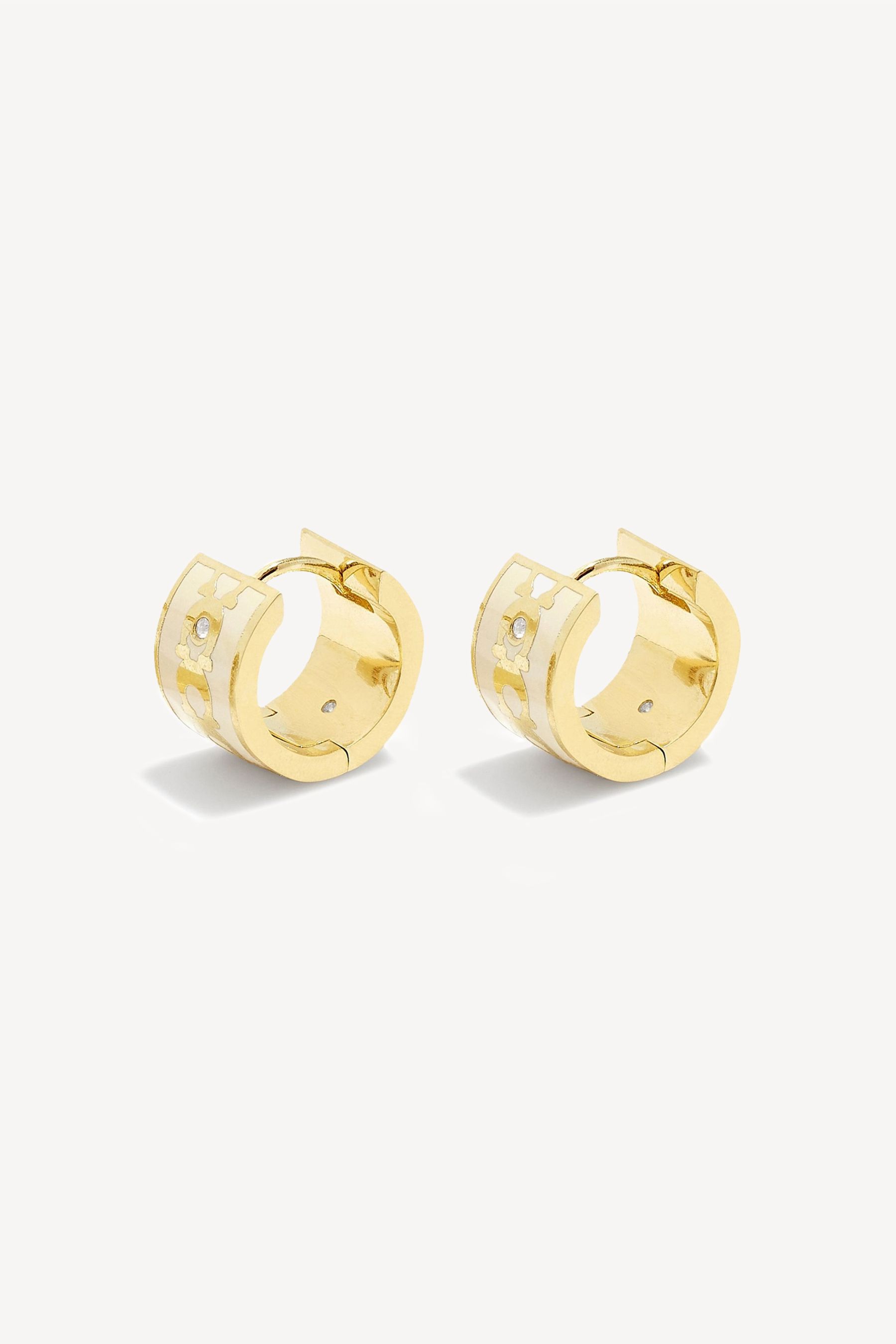Coach signature huggie earrings top