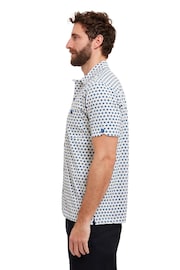 SEALSKINZ Cream Walsoken Short Sleeve UV Protection Sun Print Shirt - Image 2 of 4