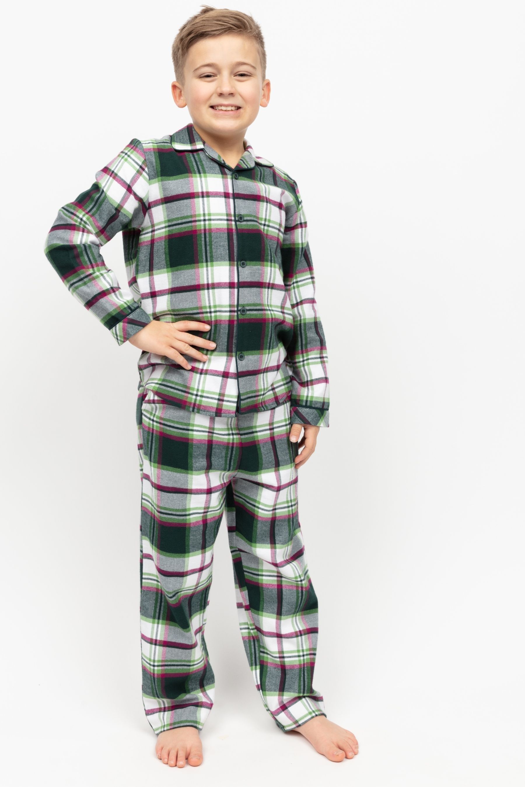 Buy Minijammies Unisex Blue Long Sleeve Check Pyjama Set from the Next UK online shop