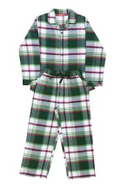 Minijammies Unisex Blue Long Sleeve Check Pyjama Set - Image 4 of 4