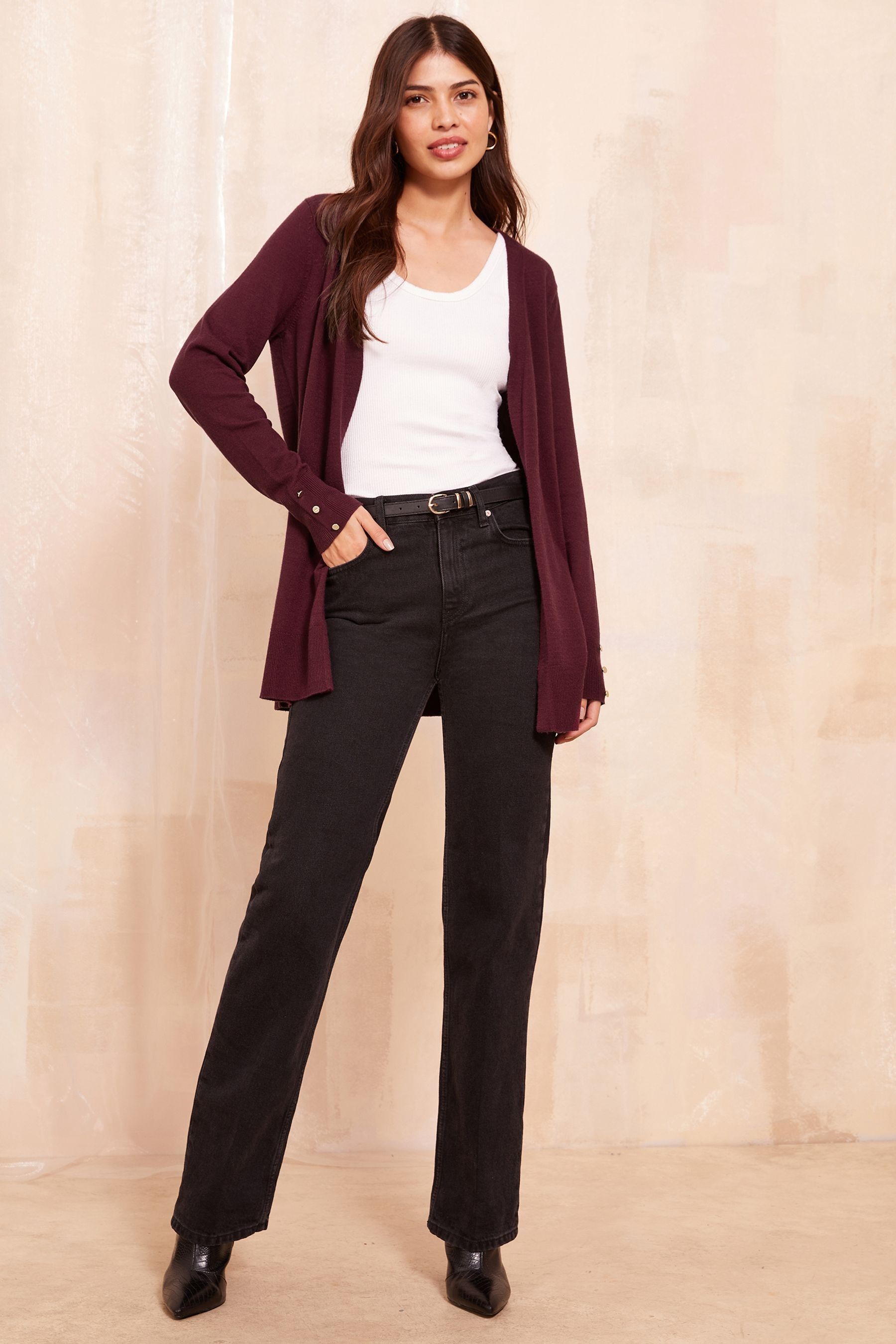 Buy Friends Like These Red Edge To Edge Cardigan from Next Luxembourg