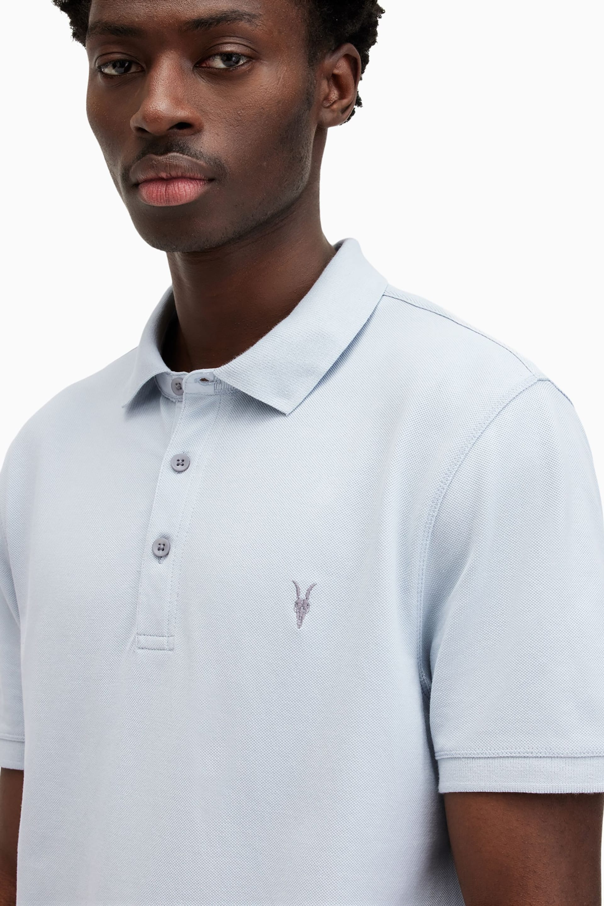 AllSaints Black Reform Short Sleeve Polo Shirt 2 Pack - Image 4 of 7