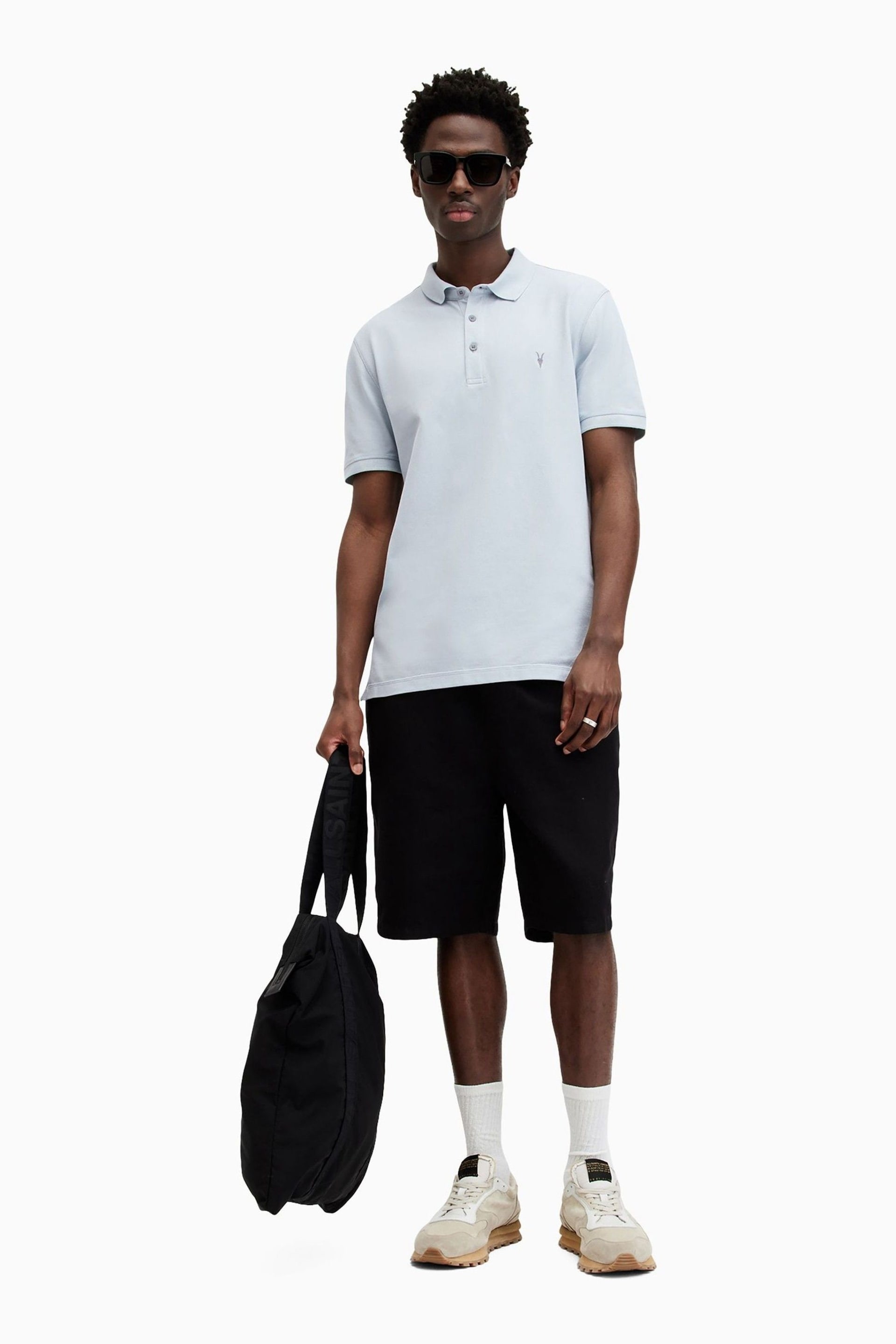 AllSaints Black Reform Short Sleeve Polo Shirt 2 Pack - Image 5 of 7