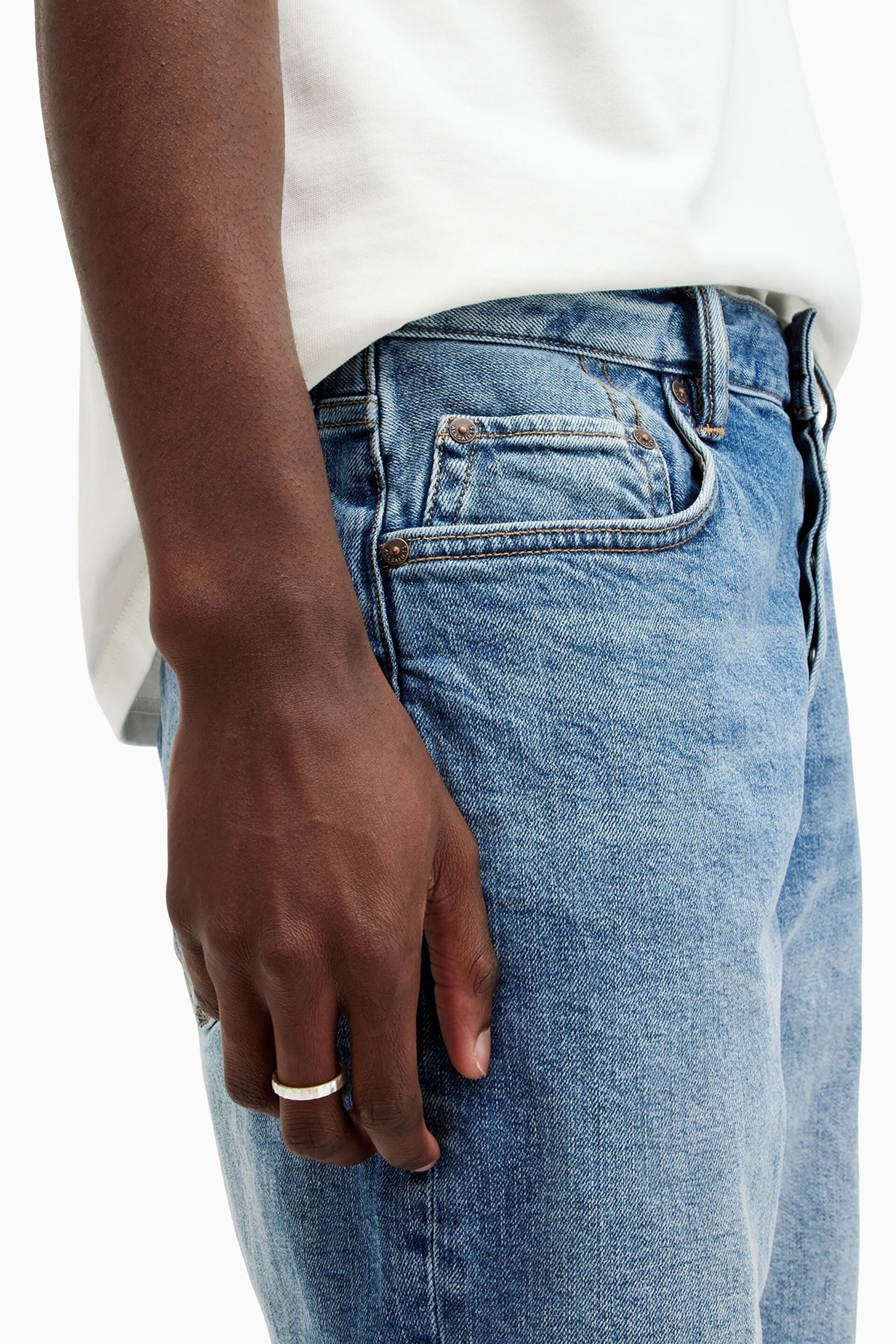 AllSaints Blue Switch Shorts - Image 3 of 9