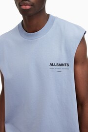 AllSaints Blue Access Sleeveless Crew T-Shirt - Image 3 of 8