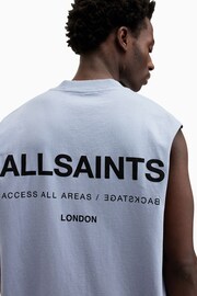 AllSaints Blue Access Sleeveless Crew T-Shirt - Image 7 of 8