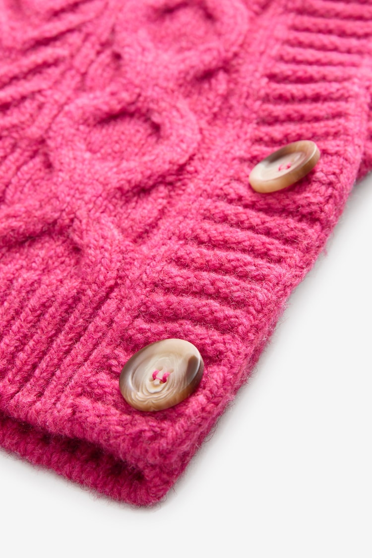 Pink Cable Knit Button Side Tank - Image 2 of 3