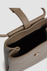 Reiss Taupe Vienna Leather Phone Holder - Image 4 of 4