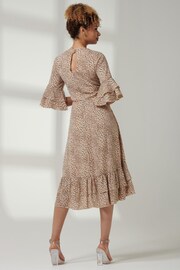 Jolie Moi Brown Tiered Detail Smock Dress - Image 2 of 6