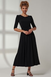 Jolie Moi Black Parker 3/4 Sleeve Maxi Dress - Image 1 of 6