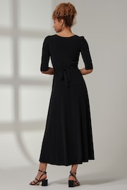 Jolie Moi Black Parker 3/4 Sleeve Maxi Dress - Image 2 of 6