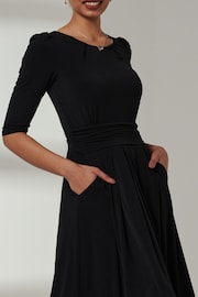 Jolie Moi Black Parker 3/4 Sleeve Maxi Dress - Image 6 of 6