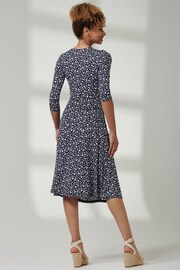 Jolie Moi Blue 3/4 Sleeve Jersey Midi Dress - Image 2 of 6