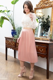 Hot Squash Pink Pleated Skirt - Image 2 of 6