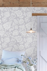 Shabby Chic by Rachel Ashwell® Grey Stipple 10M Wallpaper - Image 2 of 3