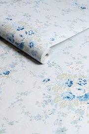 Shabby Chic by Rachel Ashwell® Soft Blue Garden Floral 10M Wallpaper - Image 1 of 3