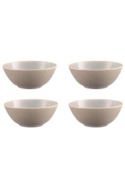 Mason Cash Grey Set of 4 Reactive  Linear Bowls - Image 1 of 2