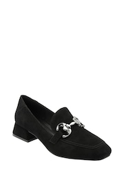 Lotus Black Heeled Loafer Shoes - Image 1 of 4