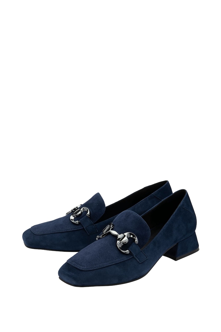 Lotus Blue Heeled Loafer Shoes - Image 2 of 4