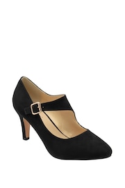 Lotus Black Denim Heeled Shoes - Image 1 of 4