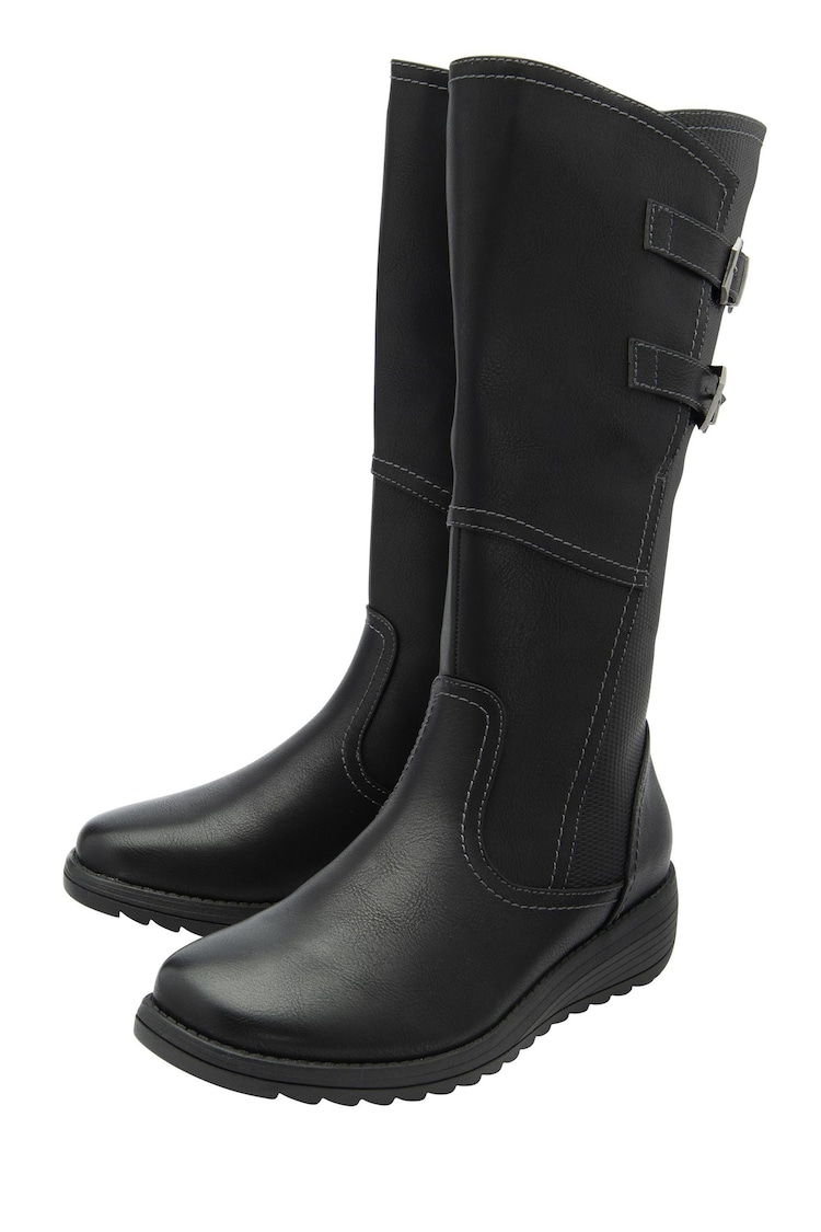 Lotus Black Leg Boots - Image 2 of 4