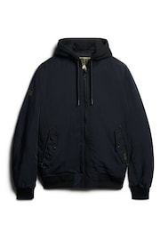 Superdry Jet Black Military Hooded Jacket - Image 5 of 7