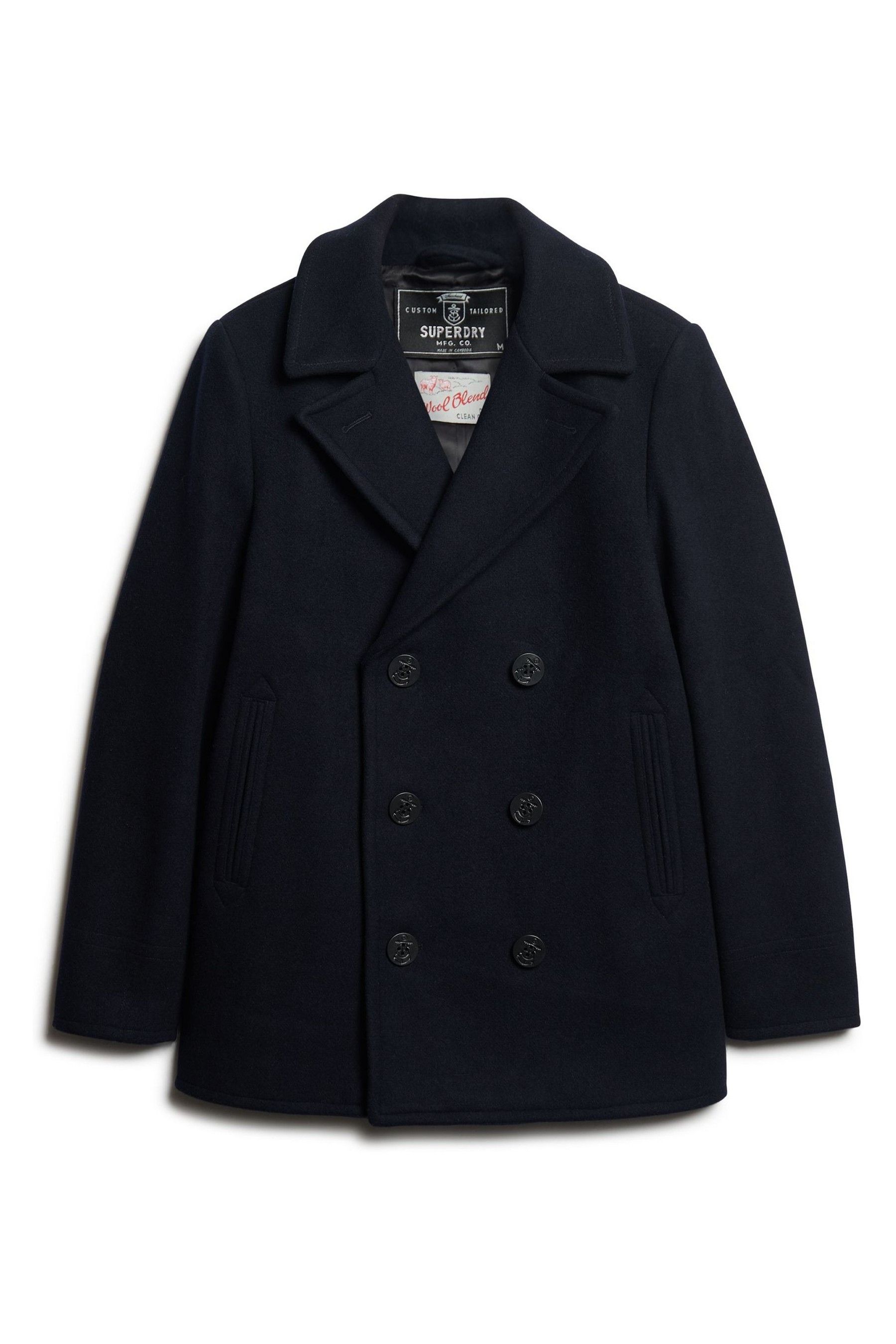 Superdry new merchant pea coat sales