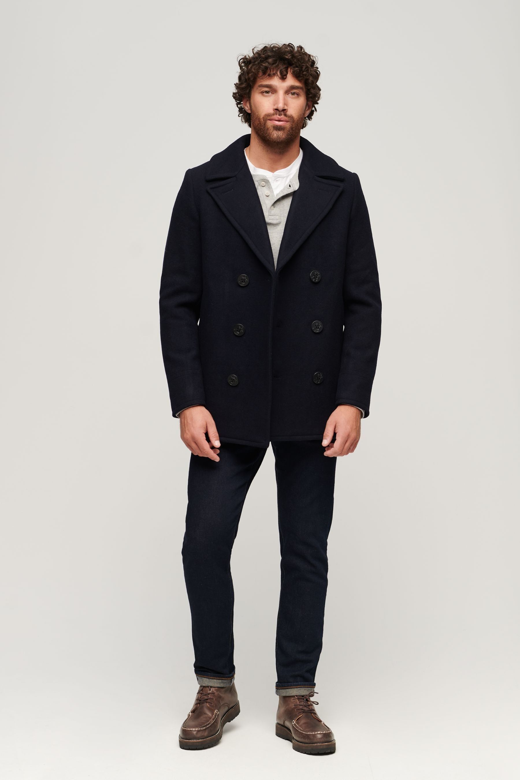 Superdry mens peacoat sale