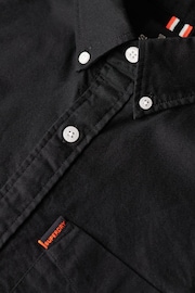 Superdry Black 100% Cotton Long Sleeved Oxford Shirt - Image 5 of 5